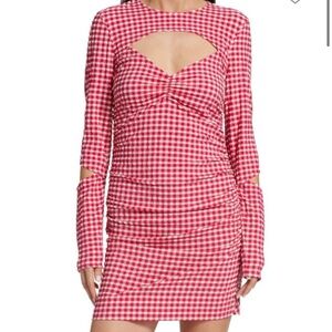 NWT Ganni Seersucker Mini Dress